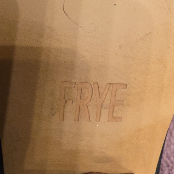 Frye Black Leather Ankle Booties with Wooden Heel - Picture 2 of 16